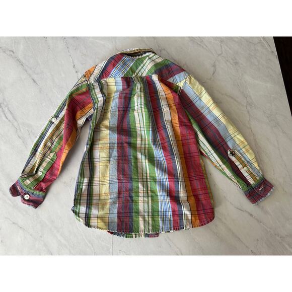 Kitestrings Hartstrings boys button down collar plaid long sleeve shirt sz 4 - Picture 6 of 6